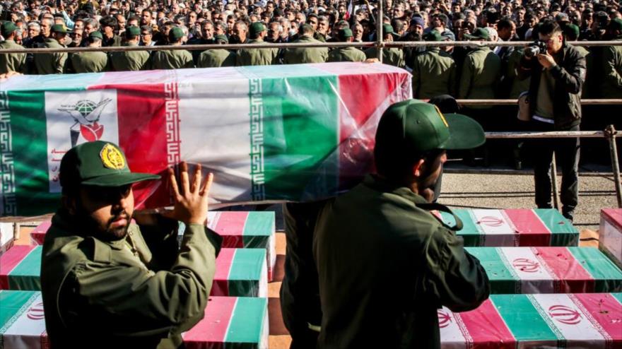 Funeral de las víctimas mortales del doble atentado terrorista en Kerman, 5 de enero de 2023.