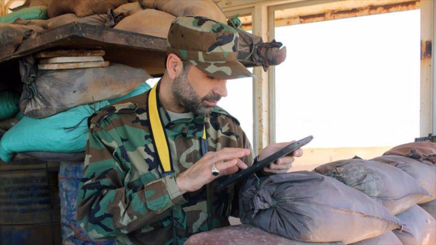 Wissam al-Tawil, comandante de Hezbolá, durante una misión.