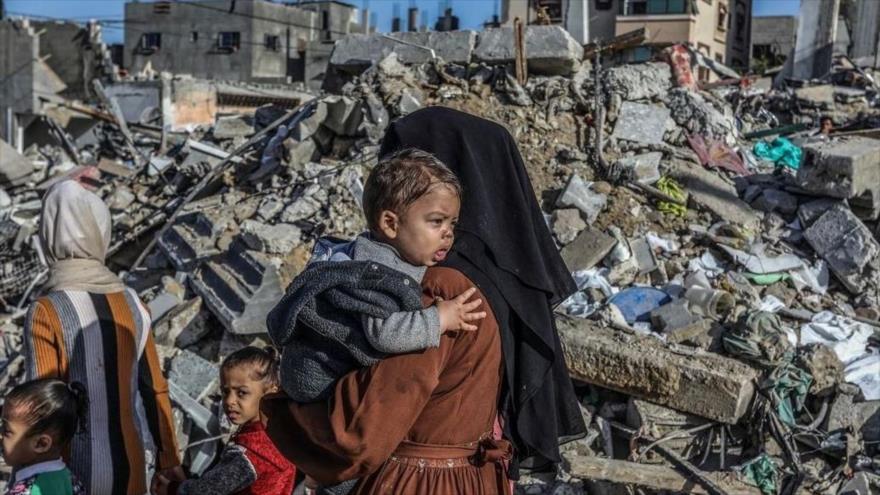 Imagen de la destrucción de casa tras un ataque israelí en Gaza, 10 de noviembre de 2023. Foto. DPA