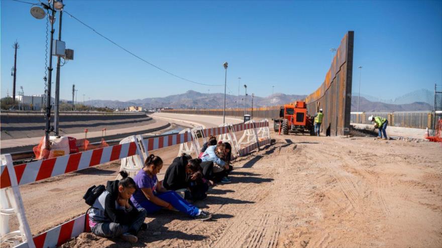Muro fronterizo en construcción en El Paso, Texas, 2019. (Foto: AFP)
