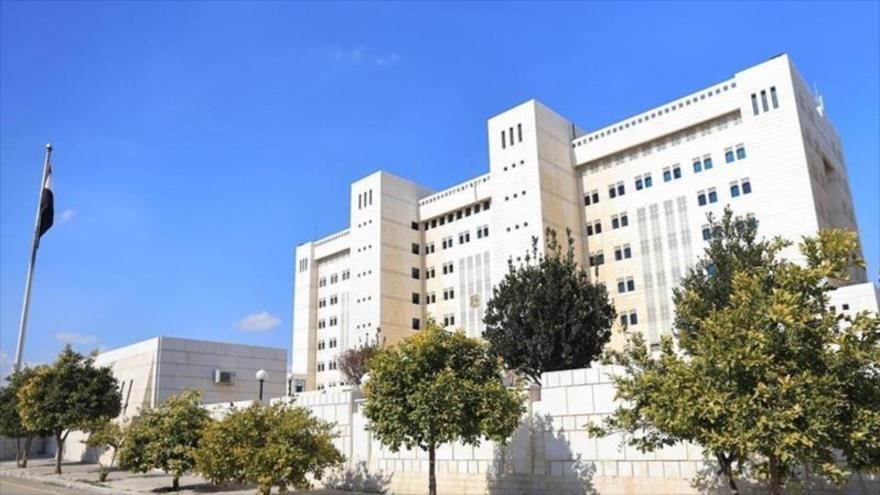 La sede de la Cancillería siria en Damasco, la capital.

