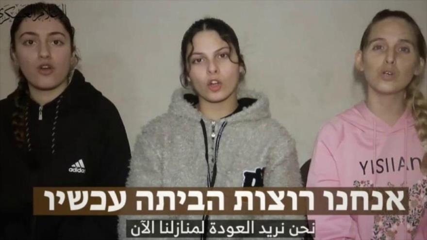3 retenidas israelíes en Gaza relatan miedo a morir por ataques de Israel