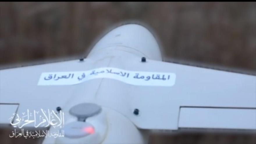 Drones de la Resistencia iraquí apuntan a objetivos en los territorios ocupados por Israel en Palestina.