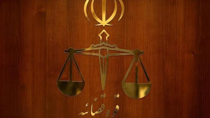 El logo del Poder Judicial de Irán.