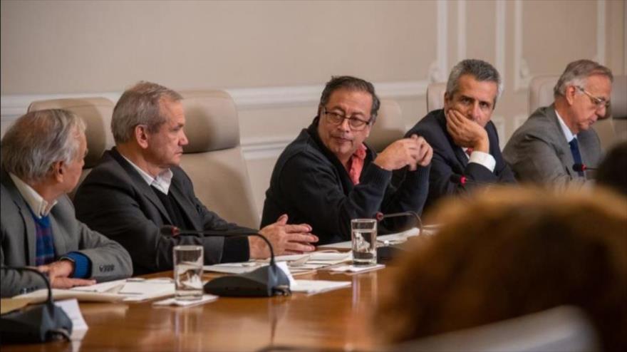 El presidente de Colombia, Gustavo Petro, durante el consejo de ministros, Bogotá, Colombia. 