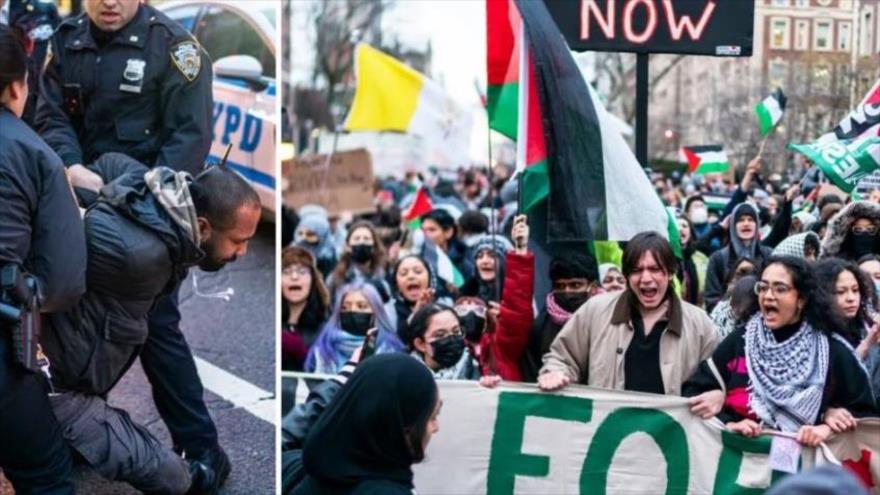 Ardan en el infierno, propalestinos chocan con la Policía de Nueva York