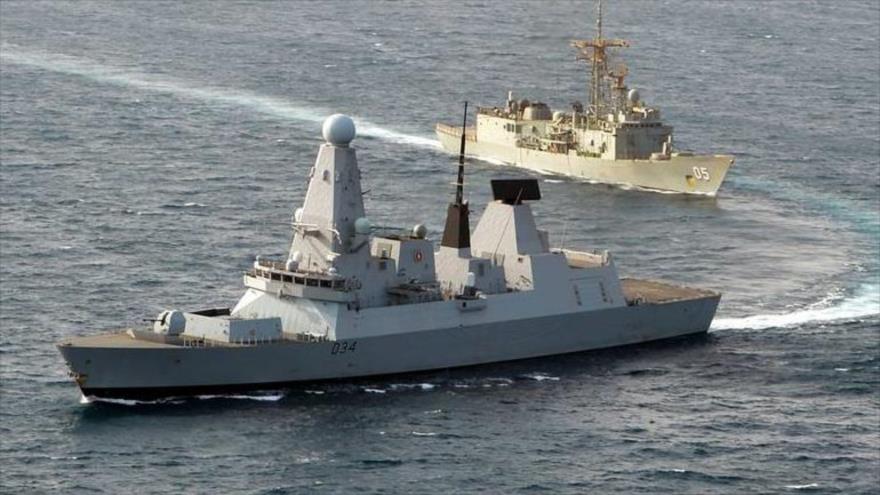 El destructor británico HMS Diamond durante una misión. (Foto: AFP)