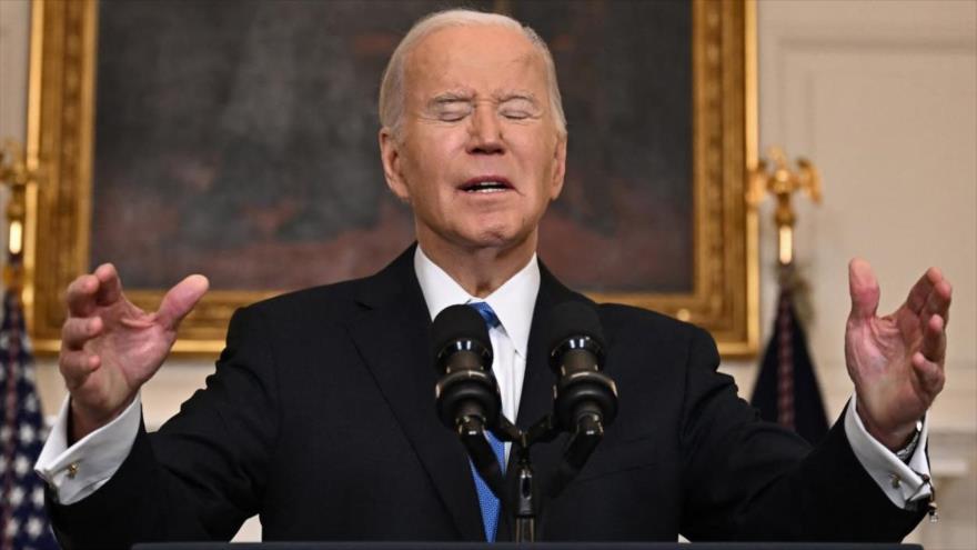 El presidente de Estados Unidos, Joe Biden, durante una comparecencia ante la prensa.