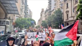 Vídeo: Argentinos piden el fin de los crímenes de Israel en Gaza