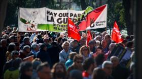 Miles marchan en Madrid contra “la masacre” de Israel en Gaza 