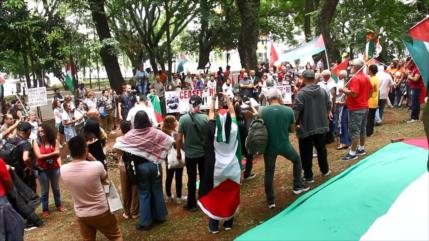 Manifestantes brasileños se sensibilizan con drama humano en Palestina