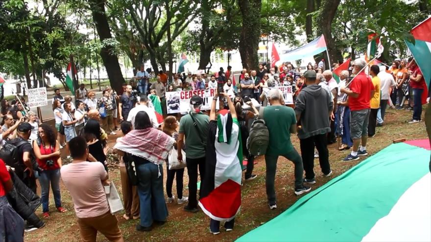 Manifestantes brasileños se sensibilizan con drama humano en Palestina | HISPANTV