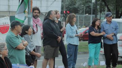 Chilenos de Temuco abrazan solidariamente a Palestina