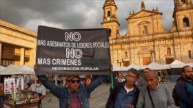 Colombianos exigen el cese de los asesinatos contra líderes sociales