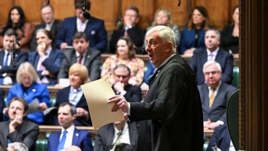 El presidente de la Cámara de los Comunes del Parlamento británico, Lindsay Hoyle.