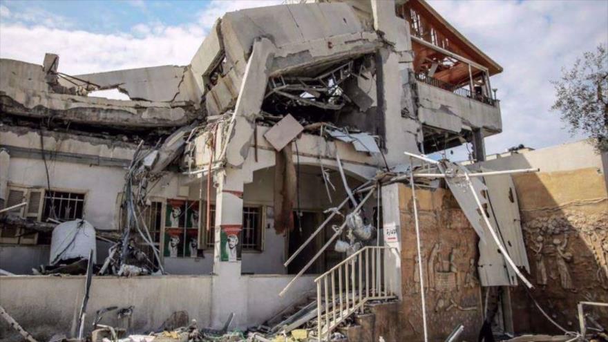 La casa del difunto líder palestino Yaser Arafat en Gaza, destruida por Israel, 22 de febrero de 2024. (Foto: Ministerio de Cultura palestino)