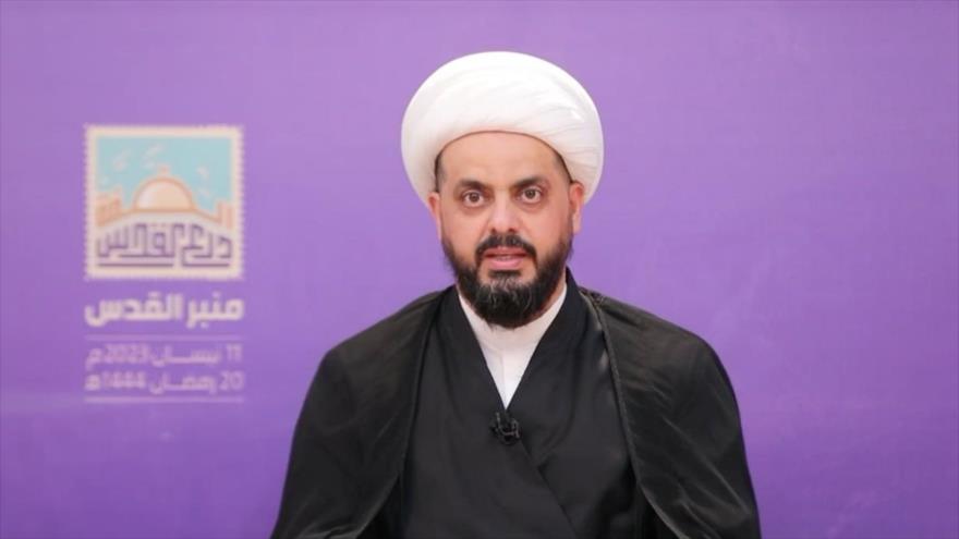 El secretario general del movimiento de Resistencia iraquí Hezbolá Al-Nuyaba, sheij Akram al-Kaabi.