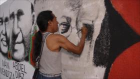 Panameños recuperan pintura mural en solidaridad con Palestina 