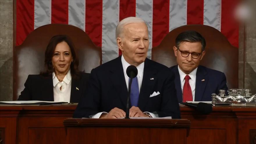 Mensaje a la Nación de Biden, plagado de protestas y malestar social
