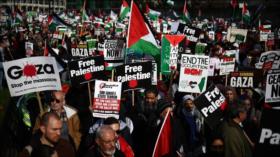 Vídeo: Manifestantes británicos marchan contra genocidio israelí 