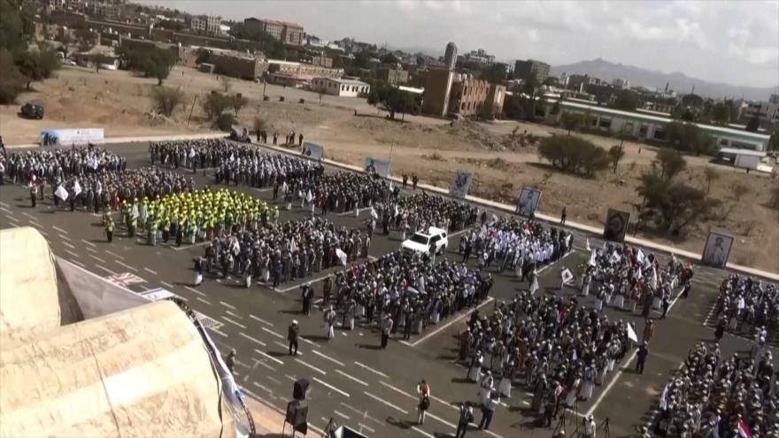 Centenares de yemeníes desfilan en apoyo de la causa palestina | HISPANTV