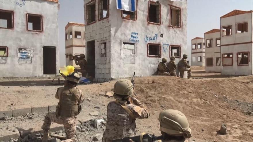 Las Fuerzas Armadas de Yemen practican un simulacro para preparación atacar contra las tierras ocupadas, 9 de marzo de 2024.
