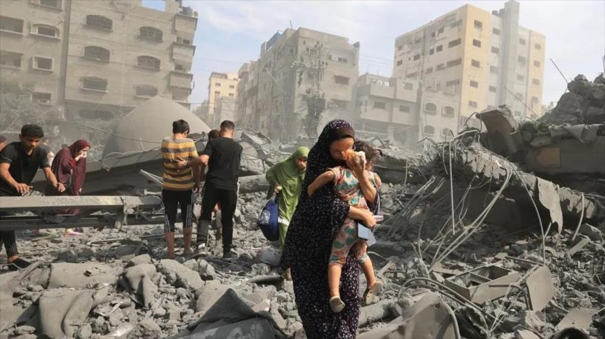 Viviendas destruidas en agresiones israelíes en la Franja de Gaza
