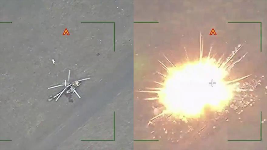 Vídeo: Rusia pulveriza helicópteros ucranianos en aeródromo oculto