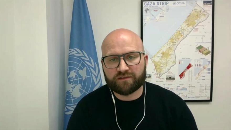 El representante del Fondo de Población de las Naciones Unidas (FPNU) para Palestina, Dominic Allen, 15 de marzo de 2024. (Foto: ONU)