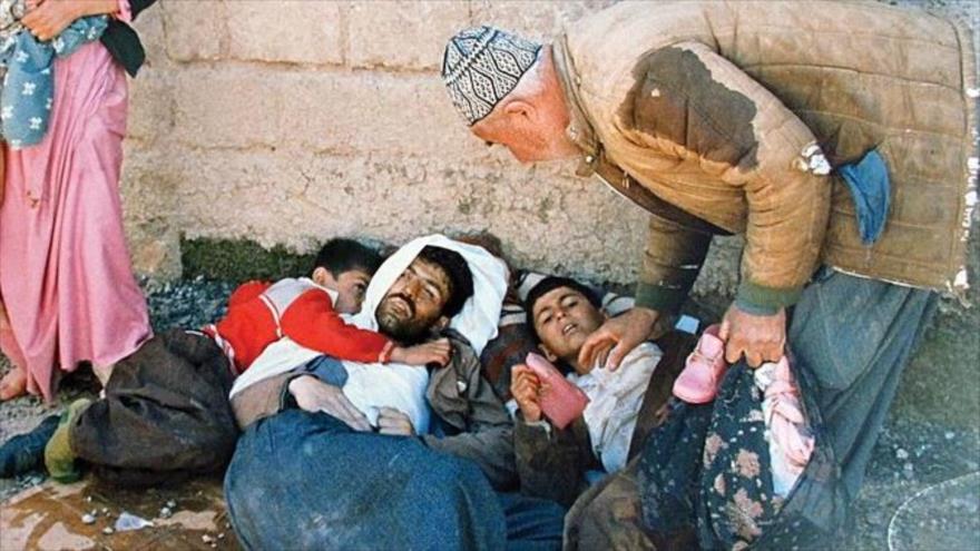 Víctimas del ataque químico del 16 de marzo de 1988 en Halabja (familia Hameh Sharif).