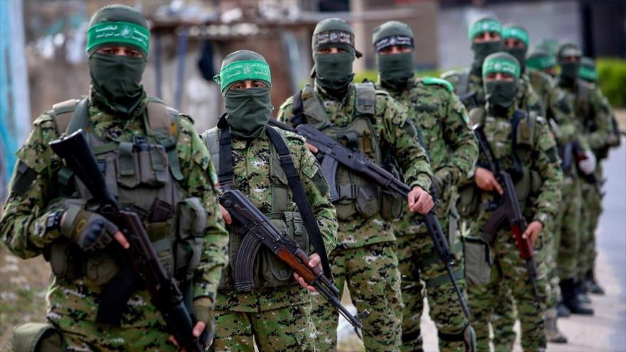 Miembros de LAS Brigadas Ezzedin al-Qassam, el ala militar de HAMAS.