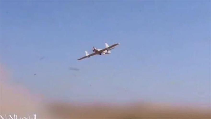 Una captura del vídeo que muestra un ataque con drones lanzado por la Resistencia Islámica en Irak contra los objetivos israelíes.