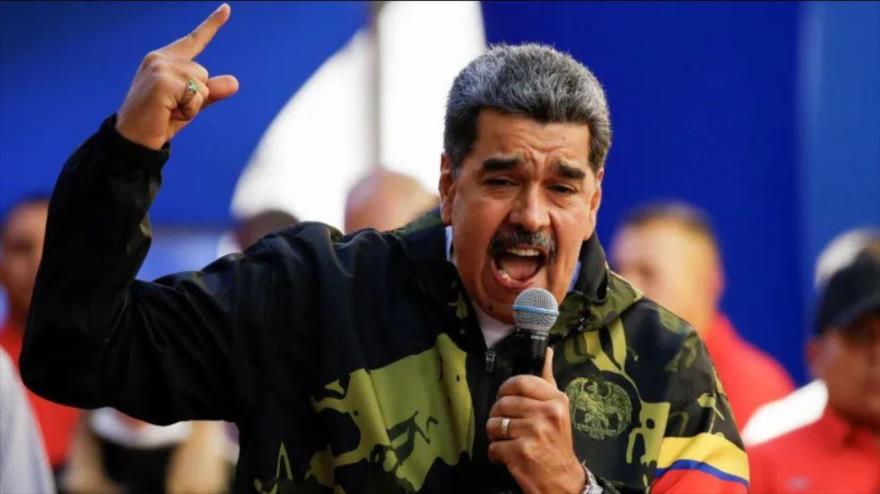 El presidente de Venezuela, Nicolás Maduro, se dirige a sus simpatizantes en un evento en Caracas, la capital, 23 de enero de 2024. (Foto: Reuters)