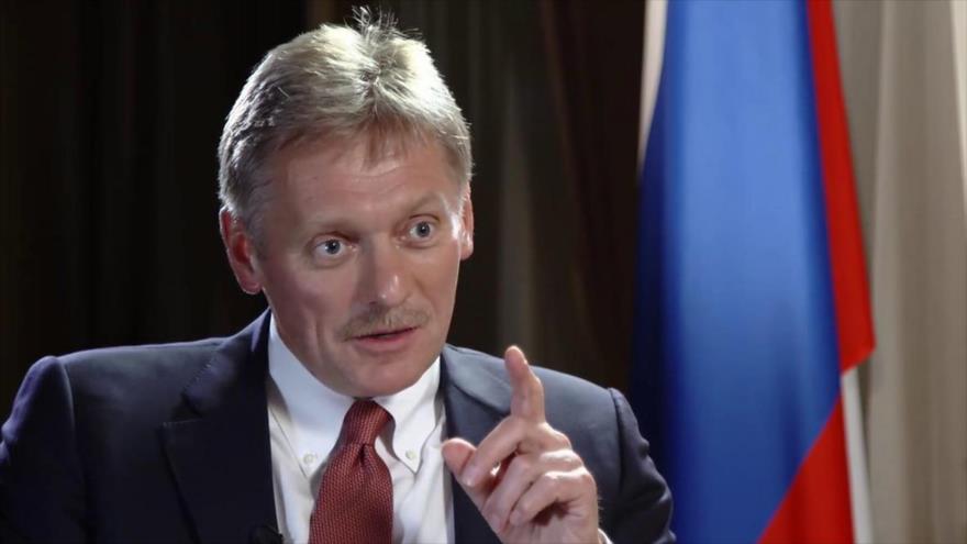 El portavoz del Kremlin, Dmitri Peskov, durante una entrevista.