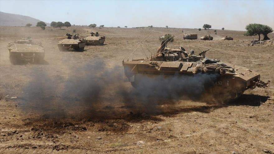 El 13.º batallón de la brigada Golani del ejército israelí realizan un ejercicio en los ocupados Altos del Golán.