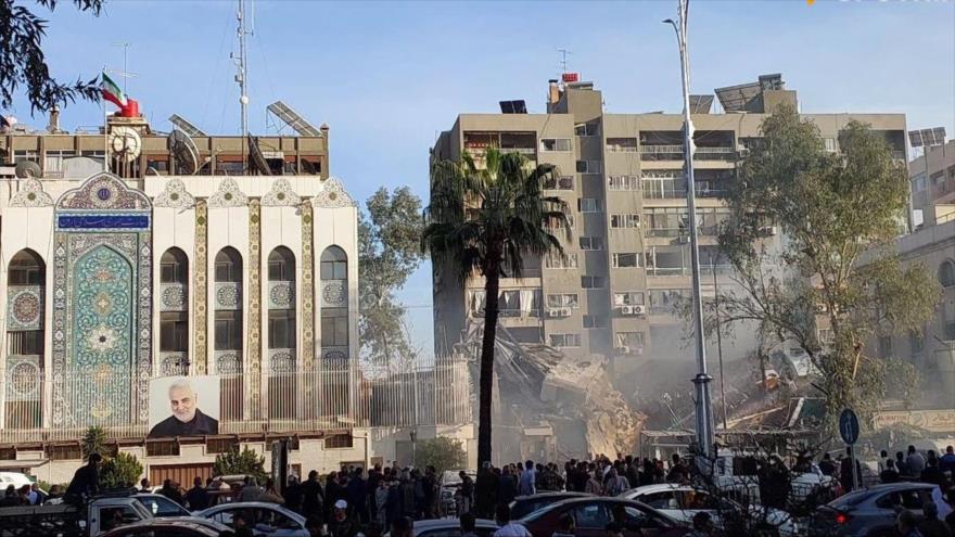 Vídeo: Israel ataca sección consular de la embajada de Irán en Damasco | HISPANTV