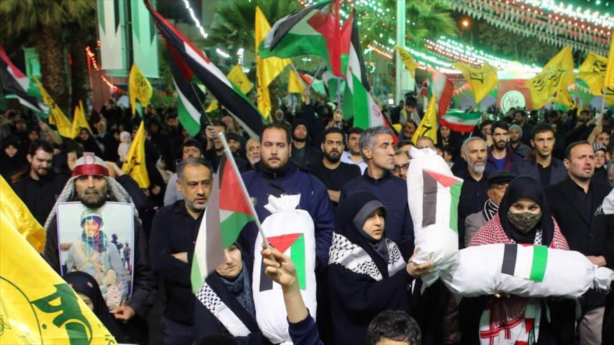 Una protesta antisraelí en la plaza Palestina de Teherán, capital de Irán, 1 de abril de 2024. (Foto: Mehr News)