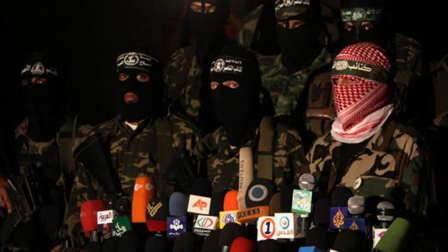 Combatientes de las Brigadas Ezzedin al-Qasam, brazo militar de HAMAS.