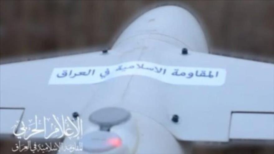 La Resistencia Islámica de Irak publica la imagen del dron que utilizó en su ataque contra un objetivo en el norte de la Palestina ocupada.