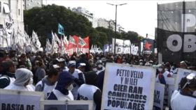 Policía reprime protesta en Buenos Aires y detiene a 8 personas