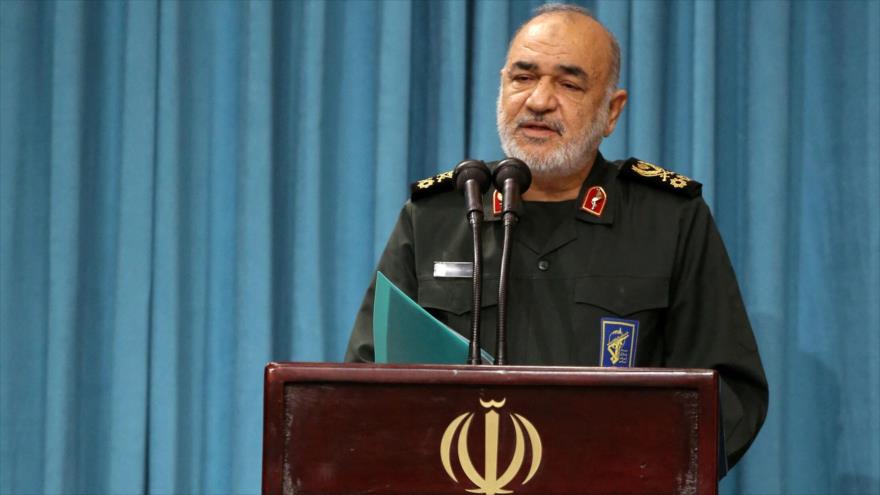 El comandante en jefe del Cuerpo de Guardianes de la Revolución Islámica (CGRI) de Irán, el general de división Hosein Salami.