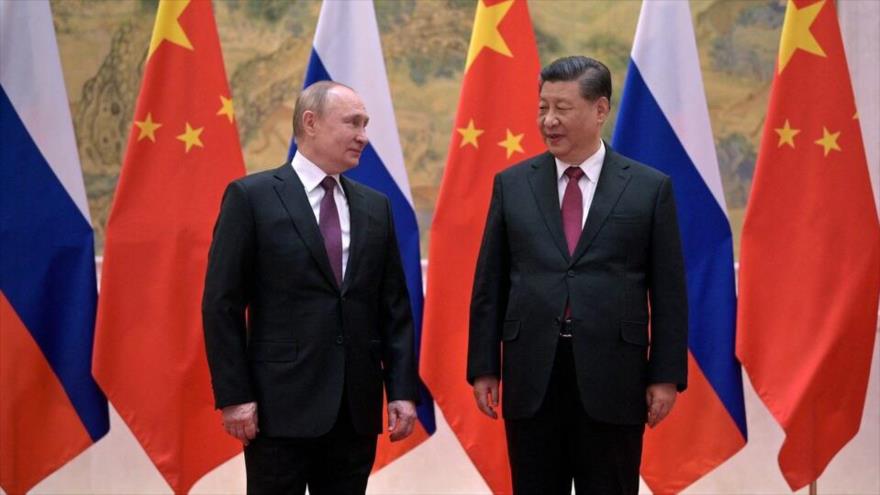 El presidente ruso, Vladímir Putin, y su par chino, Xi Jinping, se reúnen en Pekín, China, 4 de febrero de 2022. (Foto: Sputnik)