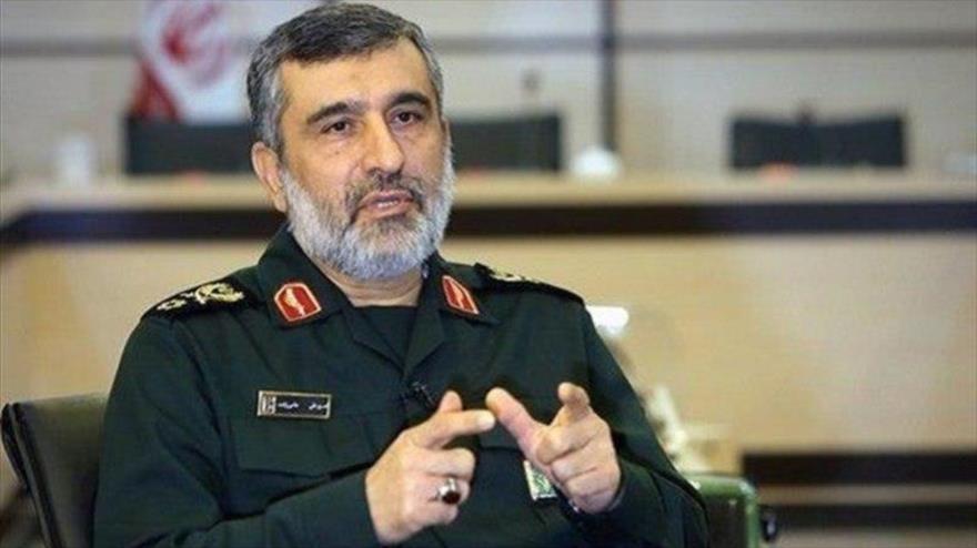 El comandante de la Fuerza Aeroespacial del Cuerpo de Guardianes de Irán, el general de brigada Amir Ali Hayizade.