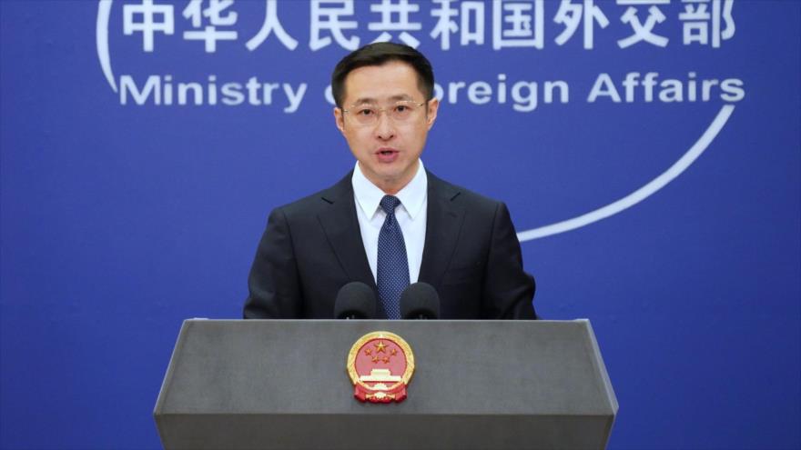 El portavoz del Ministerio de Asuntos Exteriores de China, Lin Jian, (Foto: Getty Images)