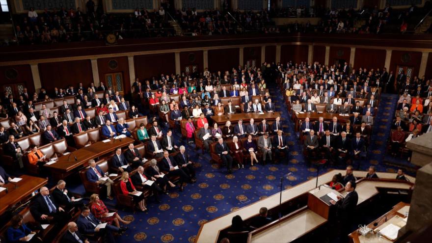Una sesión de la Cámara de Representantes en el Capitolio de los Estados Unidos, de abril de 2024.