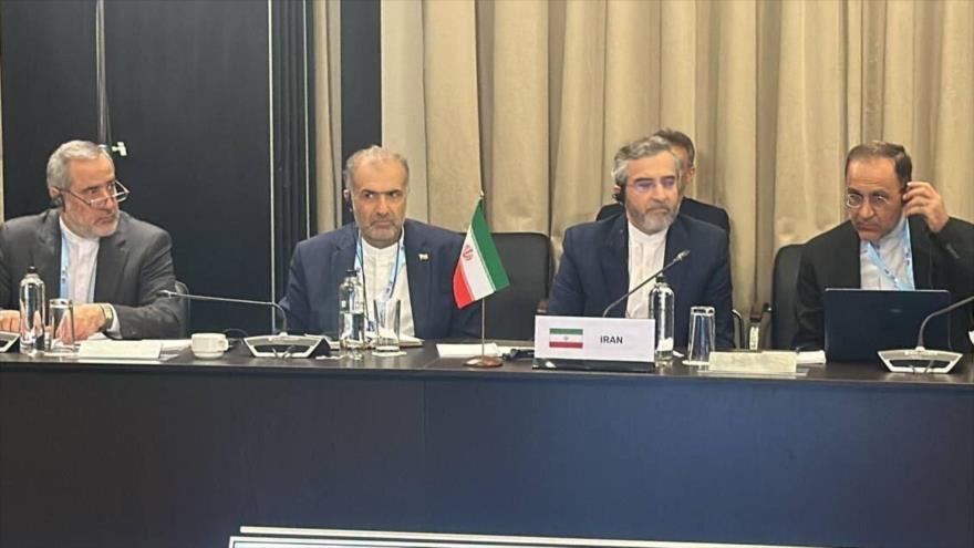 El viceministro de Asuntos Exteriores de Irán, Ali Bagheri, durante una reunión en Moscú, 25 de abril de 2024. 