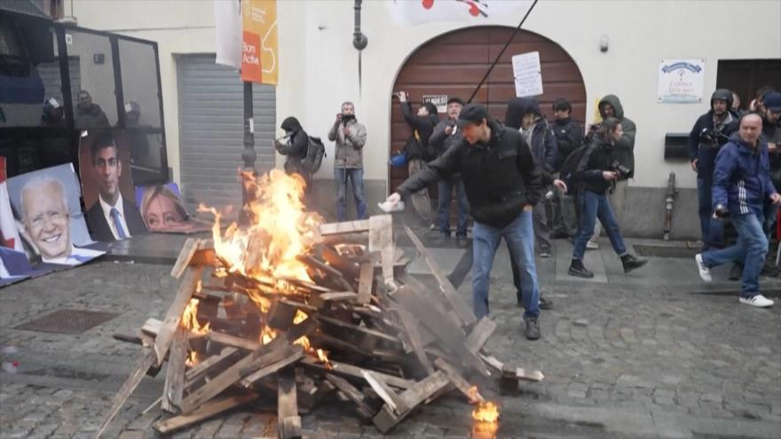 Turín, escenario de manifestaciones contra las políticas del G7