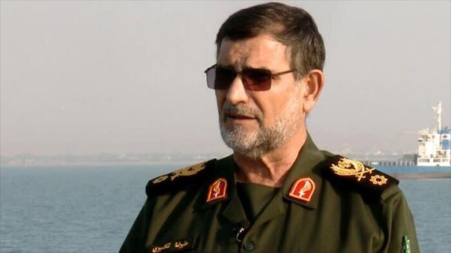 El comandante de la Marina del Cuerpo de Guardianes de la Revolución Islámica (CGRI) de Irán, el contralmirante Alireza Tangsiri.
