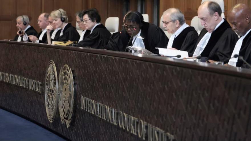 Una audiencia de La Corte Internacional de Justicia sobre en caso de Nicaragua contra Alemania en la en La Haya, Países Bajos, el 8 de abril de 2024.