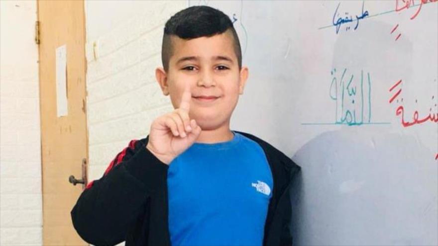Adam, un niño palestino de 8 años que fue asesinado el 29 de noviembre de 2023 por las fuerzas israelíes mientras jugaba en la calle en Cisjordania.